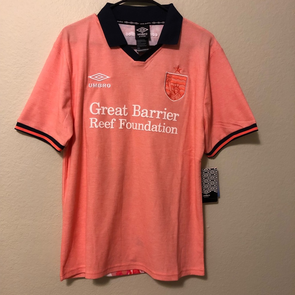 UMBRO Premier X Coral Studios Home Jersey Size Large